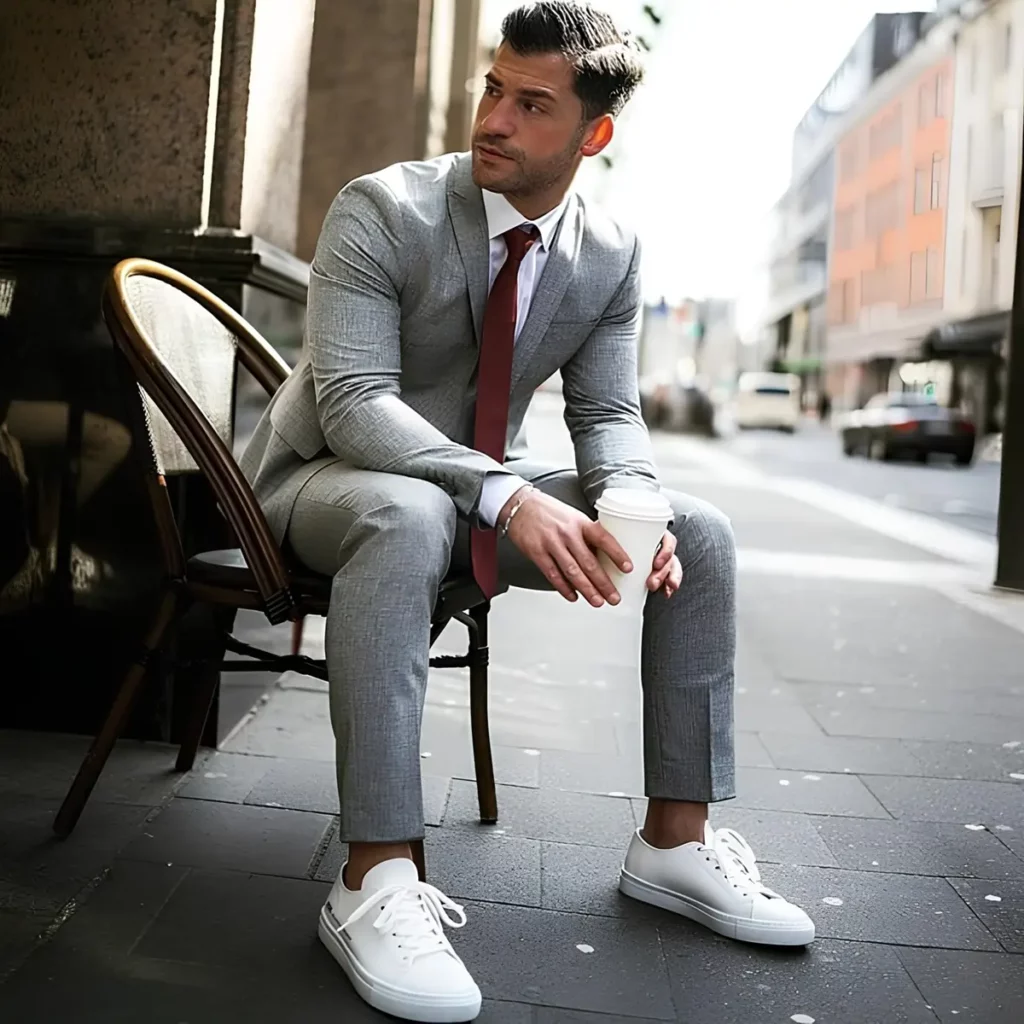 look com blazer e sneaker masculino