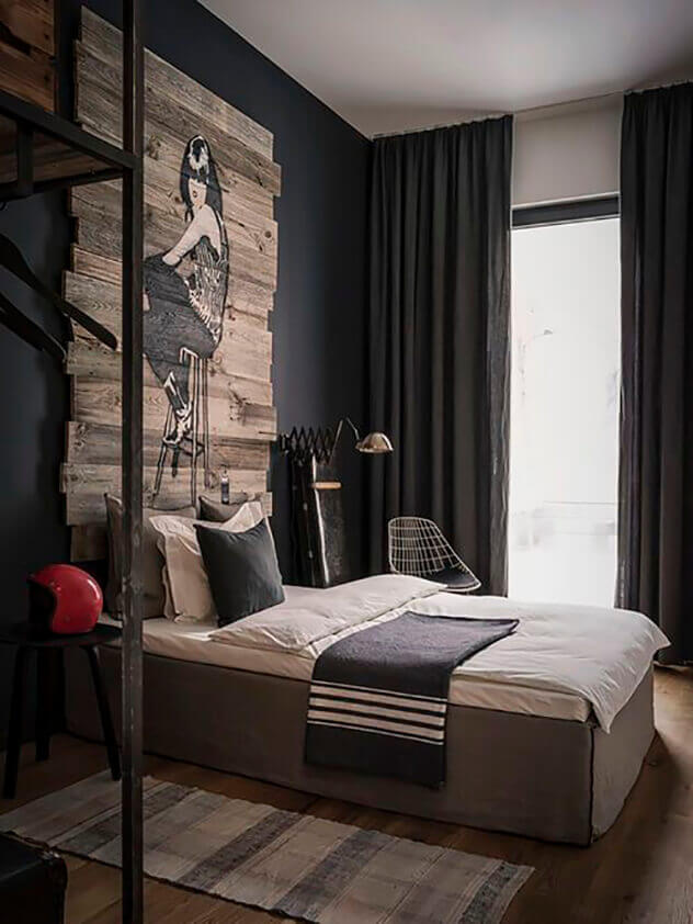 quarto de solteiro moderno