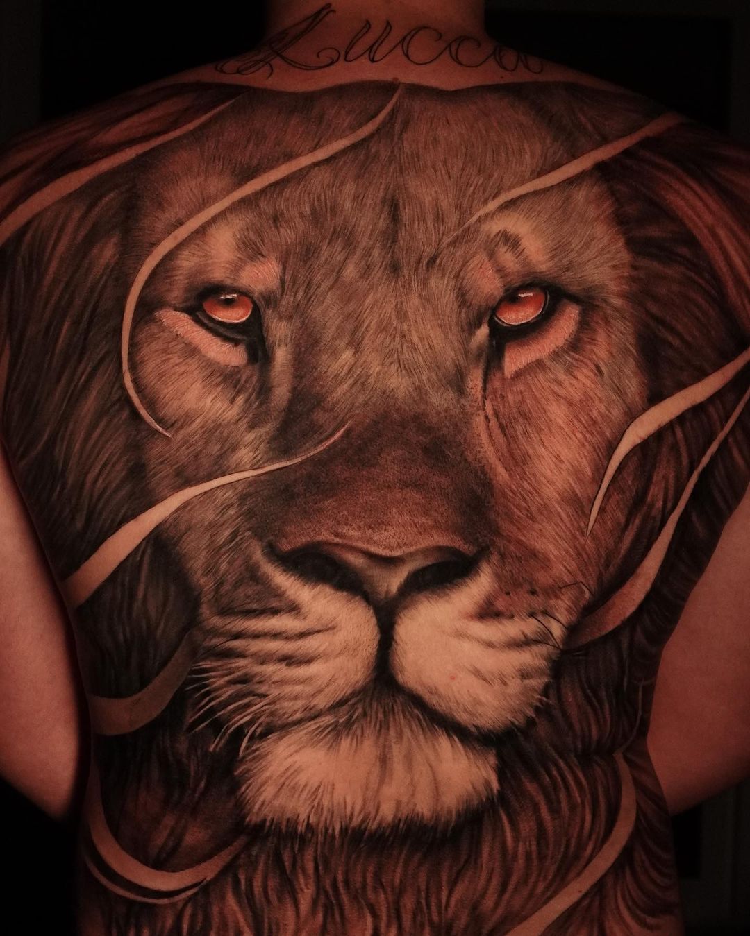 tatuagem leão aquarela pequena