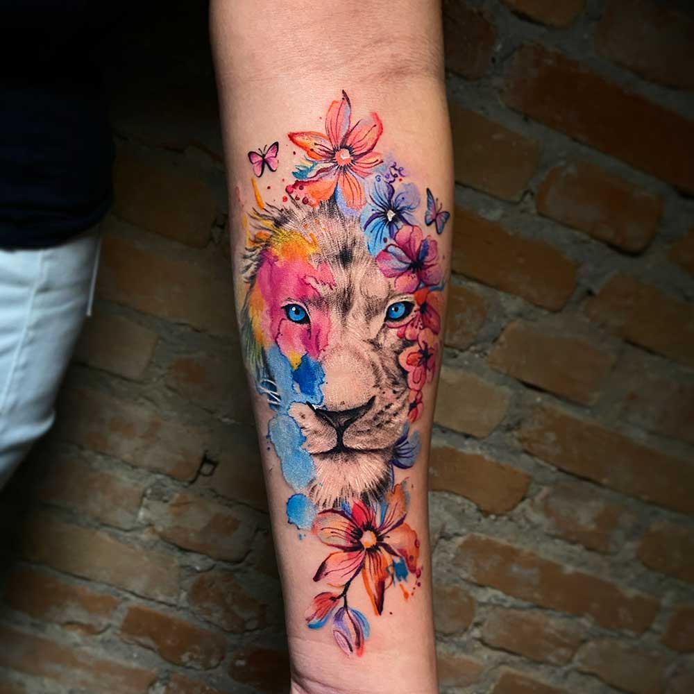 tatuagem aquarela que não desbota