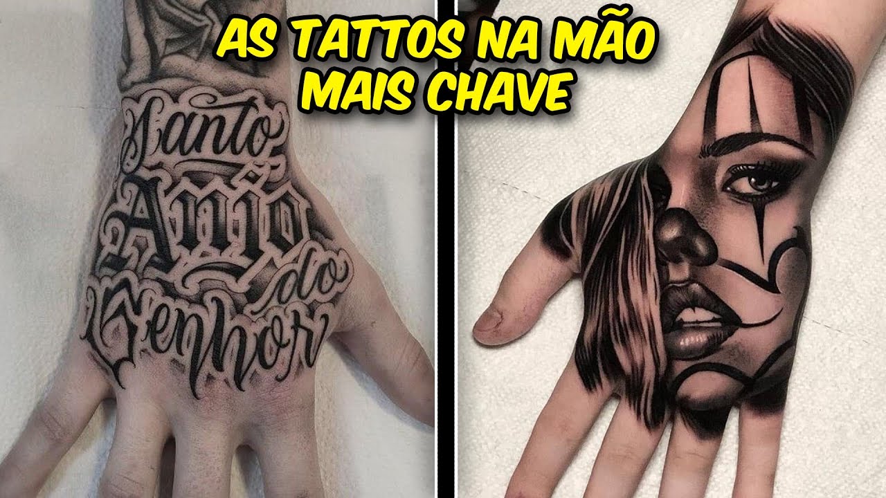 tatuagem no braço e mão