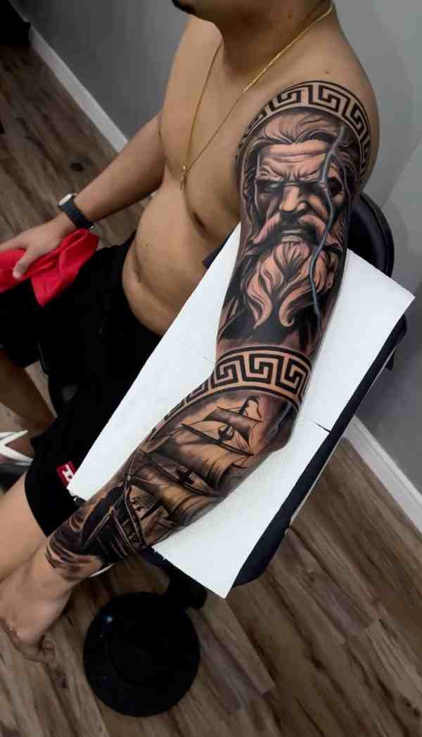 tatuagem fineline braço homem